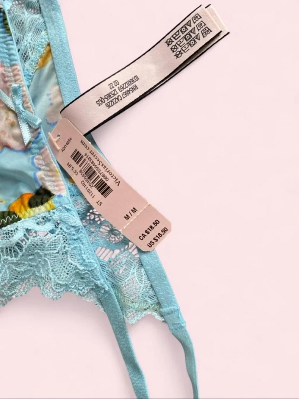 Victoria's Secret Floral Lace Bustier & Thong Set